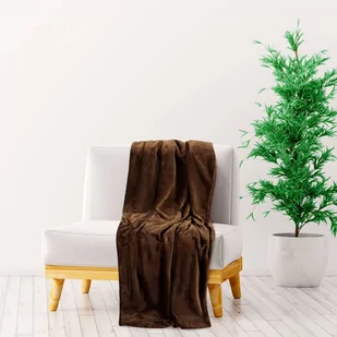 vidaXL Koc, brązowy, 150x200 cm, poliester - Koce - miniaturka - grafika 1