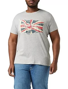 Pepe Jeans Koszulka męska z logo N, Szary (szary Marl), XL - Koszulki męskie - miniaturka - grafika 1