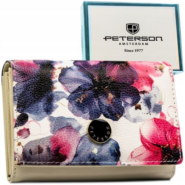 Damski portfel PETERSON z RFID na suwak elegancki prezentowy dodatek