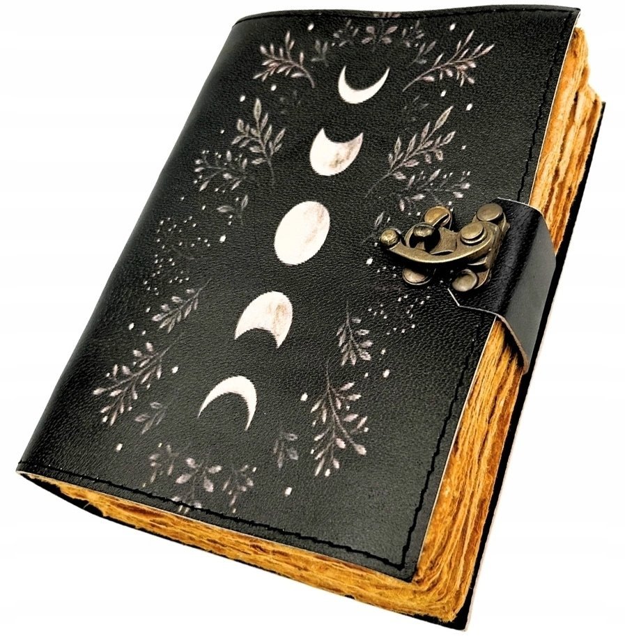 Giftdeco Notes skórzany retro Fazy Księżyca skóra kozia, 200 stron, 150GSM