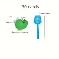 Rękodzieło - TEMU 30 kart do wyciskania much + 4 rakiety + 2 długopisy + zestaw uniwersalnych naklejek – Kreatywne liter, poprawa koncentracji i wzmacnianie - miniaturka - grafika 1