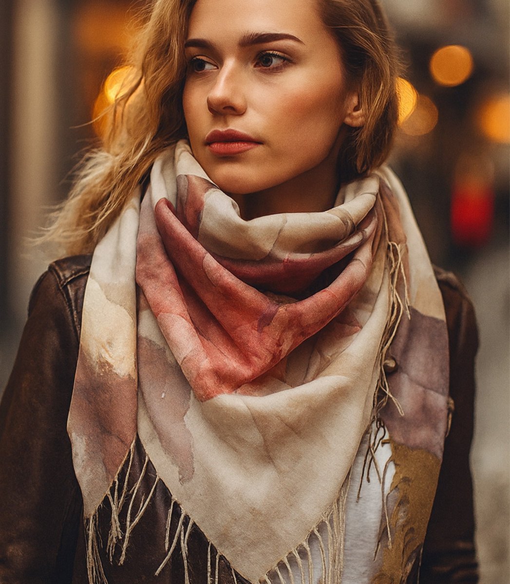 Kwiatowa chusta damska lekka – elegancka apaszka 100x100