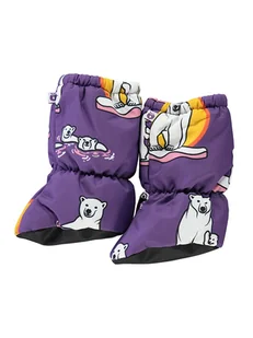 Småfolk Buty zimowe w kolorze fioletowym do raczkowania - Buciki dla niemowląt - miniaturka - grafika 1