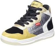 Buty dla dziewczynek - Kickers Dziecięce dziewczęce Kicklax sneakersy, żółta czarna zebra, 7 UK dziecko - miniaturka - grafika 1
