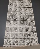 Obrusy i serwetki - Bieżnik Z Gipiury, 40X85, Beżowy Geometryczny W Kwiaty, G20-03-Pr - miniaturka - grafika 1