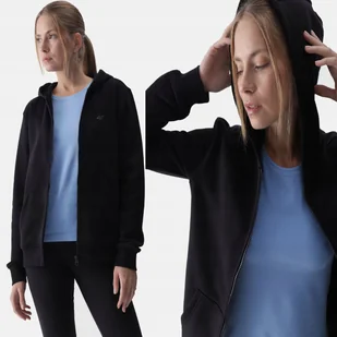 BLUZA DAMSKA XS 4F ROZPINANA Z KAPTUREM BASIC TSWSF1467 AW24 - Bluzy damskie - miniaturka - grafika 1