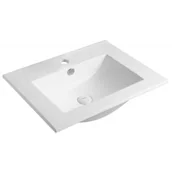 Umywalki - Uptrend Neva umywalka 60x46 cm prostokątna biała UP4530-600 - miniaturka - grafika 1