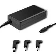 Zasilacze do laptopów - Qoltec Zasilacz specjalizowany do Dell | 65W | 3 wtyczki |+ kabel zasilający - miniaturka - grafika 1