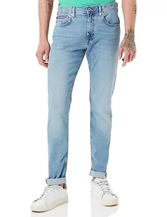 Tommy Hilfiger Męskie spodnie Tapered Houston PSTR IND, Connon Indigo, 40W x 36L - Spodenki męskie - miniaturka - grafika 1