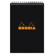 Notesy i bloczki - Notatnik Rhodia A5, kratka, czarny - miniaturka - grafika 1