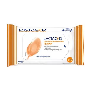 Lactacyd Femina Chusteczki Do Higieny Intymnej 15szt. - Płyny do higieny intymnej - miniaturka - grafika 1