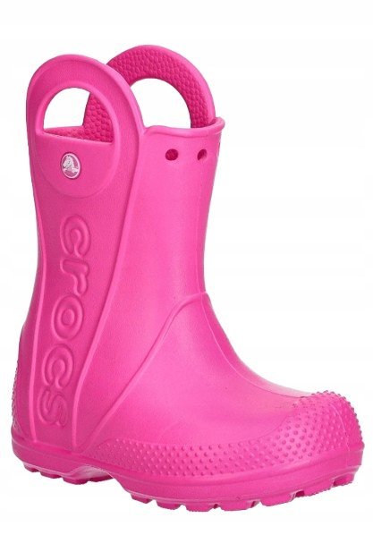 CROCS RÓŻOWE KALOSZE DZIECIĘCE Z UCHWYTEM I LOGO 22-23 1J8A