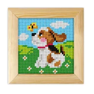 Zabawki kreatywne - Zestaw do haftu z ramką Moje pierwsze wyszywanie Piesek - zabawka - miniaturka - grafika 1