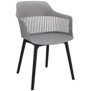Krzesła - Szare krzesło ażurowe w stylu nowoczesnym - Sazo 4X - miniaturka - grafika 1