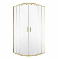 Kabiny prysznicowe - Kabina prysznicowa AQUALITY Durasan 78-100 x 78-100 złoto szczotkowane półokrągła 1szt. - miniaturka - grafika 1