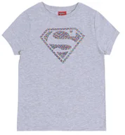 Koszulki i topy damskie - Szara koszulka, t-shirt z cekinami Superman XS-S - miniaturka - grafika 1