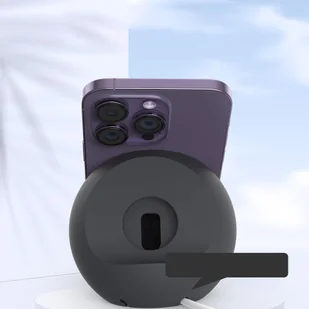 Uchwyt na ładowarkę indukcyjną MagSafe do iPhone i ładowarkę do Apple Watch podstawka stojak na telefon Choetech czarny - Uchwyty samochodowe do telefonów - miniaturka - grafika 8