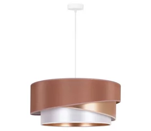Żyrandol na lince KOBO 1xE27/15W/230V miedź/różowe złoto/biały - Lampy sufitowe - miniaturka - grafika 1