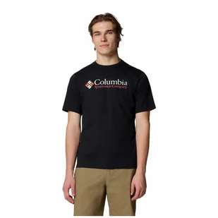Koszulka męska Columbia CSC Basic Logo Tee Rozmiar: L / Kolor: czarny/czerwony - Koszulki sportowe męskie - miniaturka - grafika 1