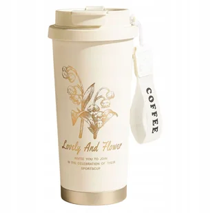 Kubek Termiczny 500Ml Ze Słomką Na Kawę Herbatę Zimne Napoje Kolorowy - Kubki termiczne - miniaturka - grafika 1