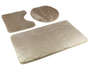 Dywaniki Łazienkowe Sumba Beżowy 23 - Trzyczęściowy-3cz. kpl: Dywanik 45x75+ podkładka 45x35+ nakładka 44x38 cm - Dywaniki łazienkowe Dywaniki Łazienkowe Sumba Beżowy 23 - Trzyczęściowy-3cz. kpl: Dywanik 45x75+ podkładka 45x35+ nakładka 44x38 cm - Dywaniki łazienkowe - miniaturka - grafika 1