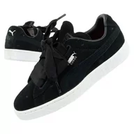 Buty dla dziewczynek - Buty Puma Suede Jr 365136 02 czarne - miniaturka - grafika 1