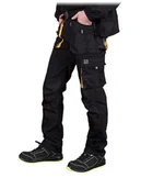 Odzież robocza - Spodnie robocze męskie do pasa czarne/żółte roz. 62 - miniaturka - grafika 1