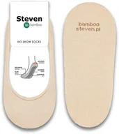 Skarpetki damskie - mikro stopki z włókna bambusowego Art. 036 jasny beż Steven - miniaturka - grafika 1