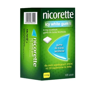 McNeil Nicorette Icy White Gum 4mg 105 szt. - Rzucanie palenia - miniaturka - grafika 1