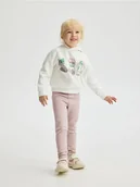 Spodnie i spodenki dla dziewczynek - Reserved - Ocieplane legginsy - fioletowy - miniaturka - grafika 1