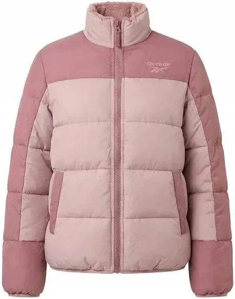 Kurtka zimowa damska Reebok 2 w 1 dwustronna bez kaptura S różowy OLRB2110