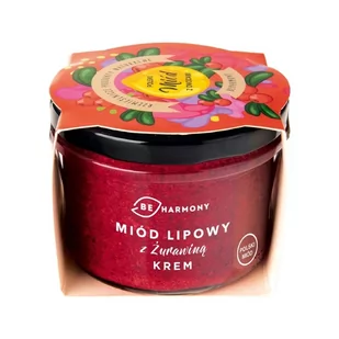 Miód lipowy z żurawiną - krem mocno owocowy BEHARMONY 230g - Miód - miniaturka - grafika 1