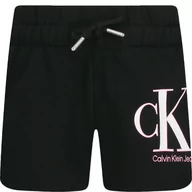 Spodnie i spodenki dla dziewczynek - CALVIN KLEIN JEANS Szorty | Regular Fit - miniaturka - grafika 1