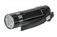 Latarki - Aluminiowa latarka LED Manhattan 3-pack - 45 lumenów - 9 diod LED - kompaktowy rozmiar - czarna - latarka ręczna - czarna - aluminium - przyciski - LED - 9 lampek - miniaturka - grafika 1