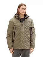 Kurtki męskie - TOM TAILOR Denim Męska kurtka zimowa Technical z kapturem, 10415-dusty Olive Green, XL - miniaturka - grafika 1