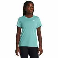 Koszulki sportowe damskie - Damska koszulka treningowa Under Armour Tech Bubble SSC - niebieska - UNDER ARMOUR - miniaturka - grafika 1
