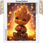 Rękodzieło - TEMU Zestaw do Malowania Diamentowego Marvel Groot, Pełne Okrągłe Diamenty 5D, Rozmiar 30*40 cm / *15.75 cala - Kreatywna Rękodzieło i Dekoracja Domu - miniaturka - grafika 1