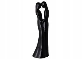 Figurka para czarna ceramiczna na prezent ślub 23 cm - Figurki dekoracyjne - miniaturka - grafika 1