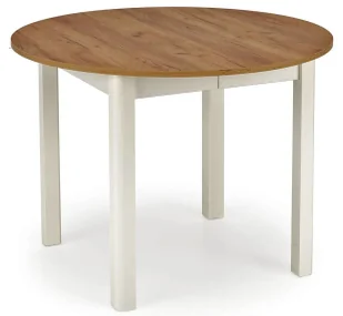 Okrągły rozkładany stół dąb craft + biały A5-B70 - Stoły - miniaturka - grafika 1