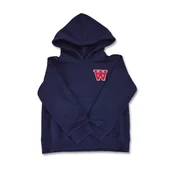 Bluzy dla chłopców - Bluza Wood Wood Izzy AA kids hoodie Navy - 10235605-2424-Navy-11-12y - miniaturka - grafika 1