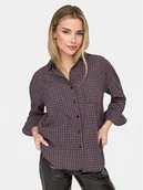Koszule damskie - ONLY Koszula Fenna 15375372 Fioletowy Oversize - miniaturka - grafika 1