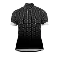 Koszule damskie - Odlo Damska koszula Essential Print Full Zip Cycle Jersey, czarno-biała, mała - miniaturka - grafika 1