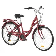 Rowery - Rower młodzieżowy INDIANA Moena 24 cale dla dziewczynki Fioletowy - miniaturka - grafika 1