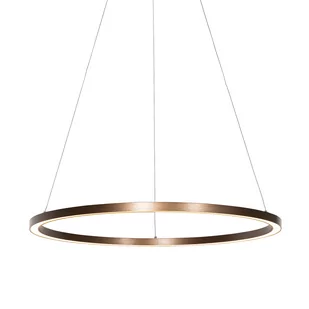 QAZQA Professional Brązowa lampa wisząca 80 cm z 3-stopniowym ściemnianiem LED - Girello - Lampy sufitowe - miniaturka - grafika 1