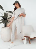 Dresy damskie - Komplet damski dresowy RIZNA szary Dstreet AY1033-L - miniaturka - grafika 1