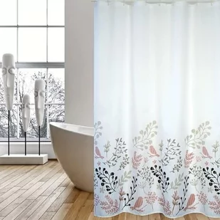 MSV zasłona prysznicowa premium ptaki z poliestru 180 x 200 cm w kolorze beżowym, 180 x 200 cm - Zasłony - miniaturka - grafika 1