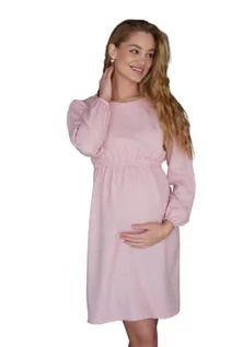 Sukienki - ToBe Damska sukienka ciążowa Airy o lakonicznym kroju jest idealna do lekkiego wiosennego wyglądu, 4497763, różowa, S, Rosa, S - grafika 1