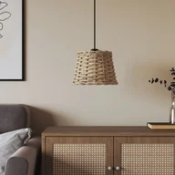 Oprawy, klosze i abażury - vidaXL Klosz do lampy wiszącej, brązowy, Ø20x15 cm, wiklina - miniaturka - grafika 1