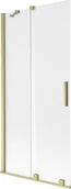 Parawany nawannowe - Mexen Velar parawan nawannowy 2-skrzydłowy rozsuwany 95 x 150 cm, szron, złoty szczotkowany - 896-095-000-31-55 - miniaturka - grafika 1