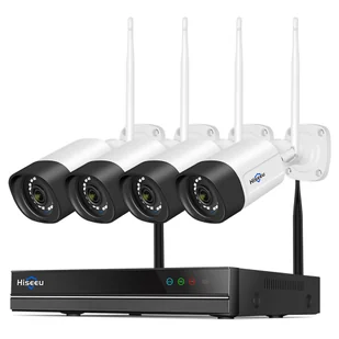 System monitoringu WiFi Hiseeu, 10-kanałowy rejestrator sieciowy, wideo HD 5MP, nagrywanie całodobowe, noktowizja kolorowa - Systemy inteligentnych domów - miniaturka - grafika 1